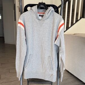 Gray orange & white hoodie